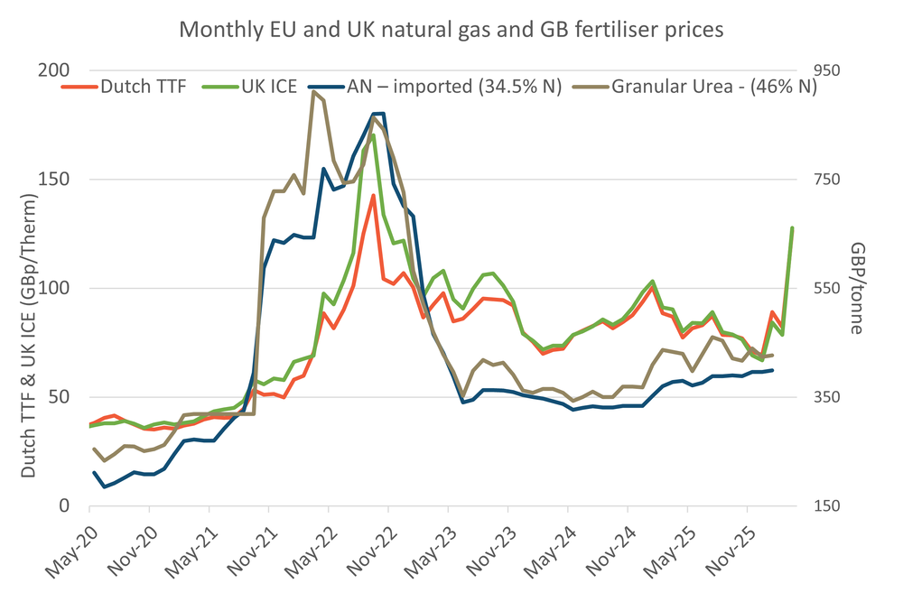 Iran war's impact on UK wheat and fertiliser prices