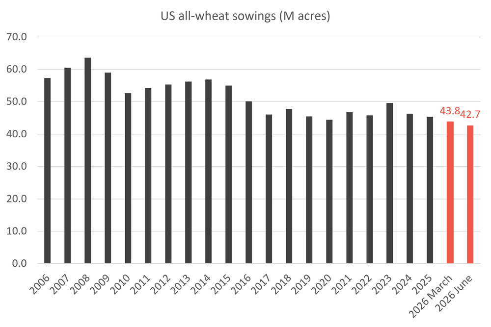 Wheat prices bounce on surprise cut to US sowings estimate